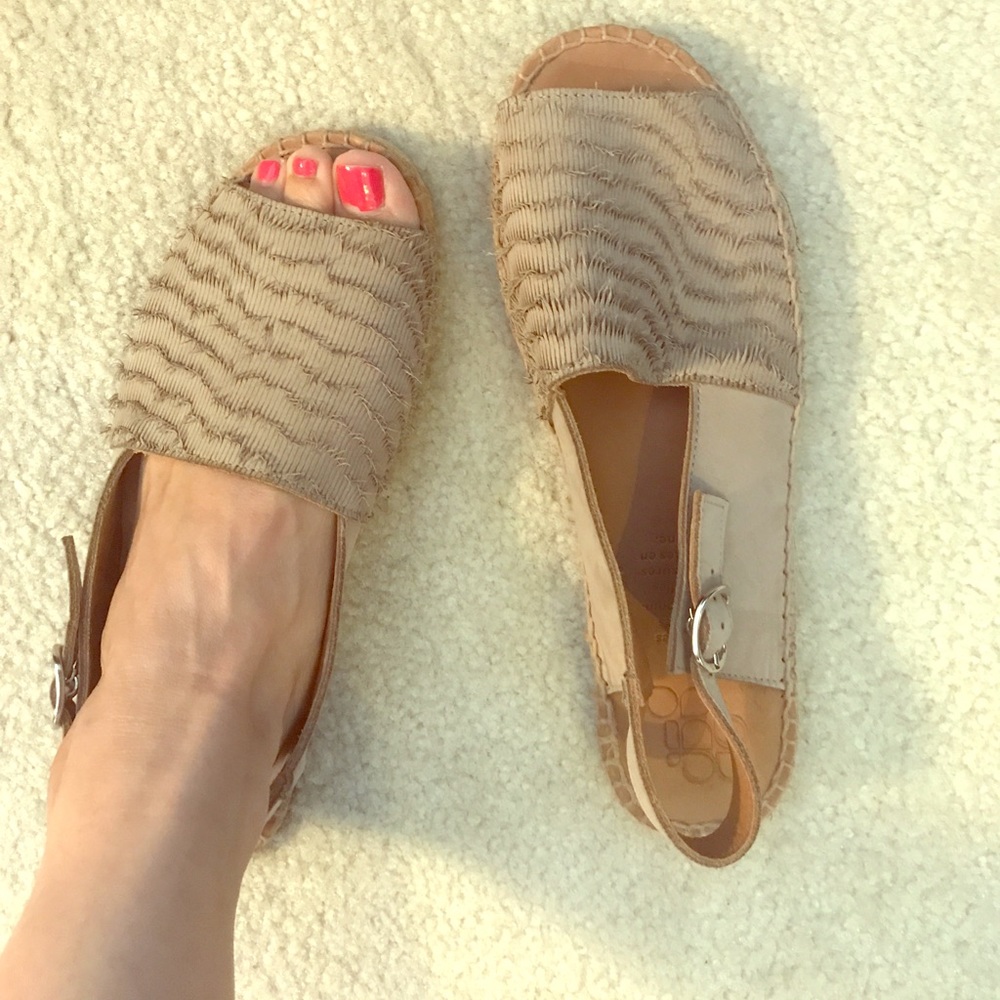 Beige Espadrille sandals from Spain, worn once!